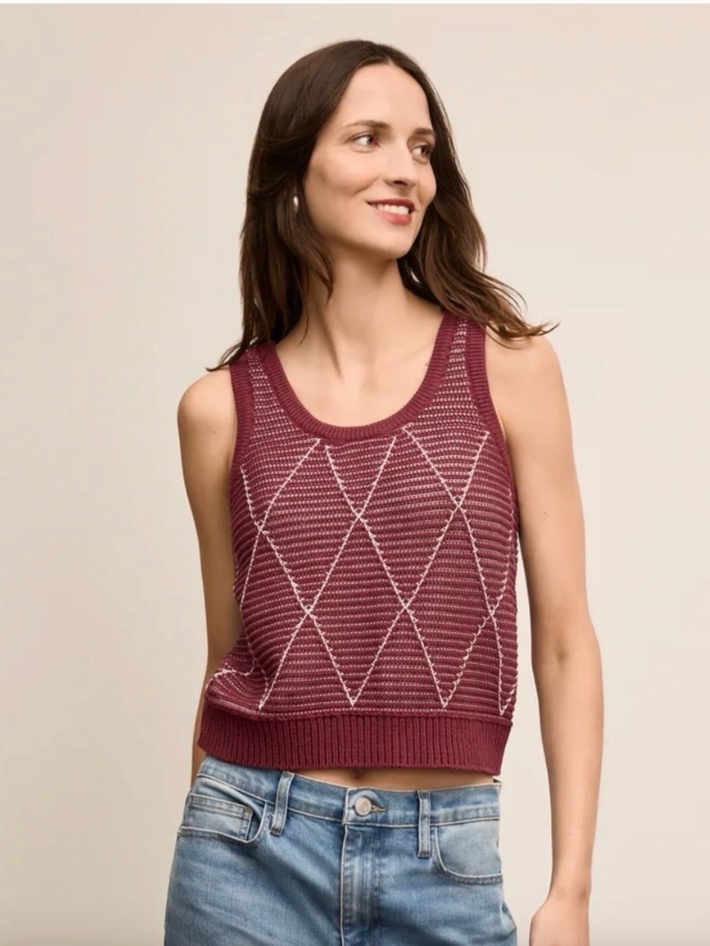 MM.LaFleur Argyle Knit Aiko Breeze Tank